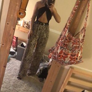 Nastygal snakeskin flare pants